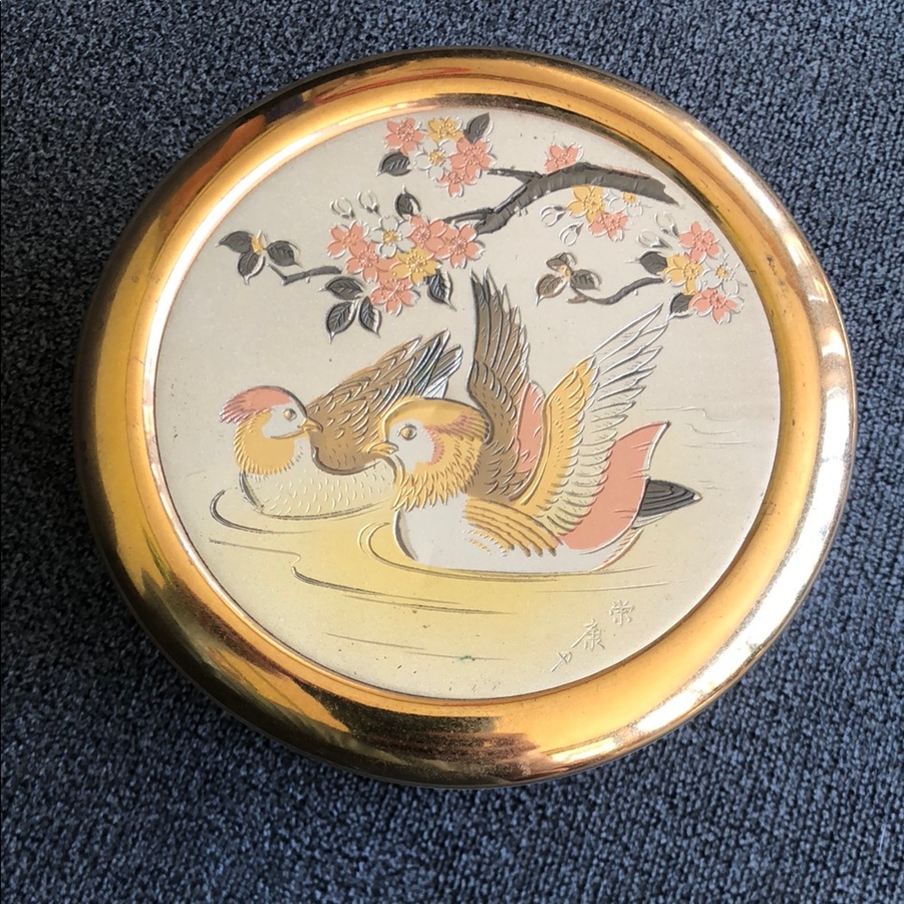 Japanese trinket dish 24k gold accent